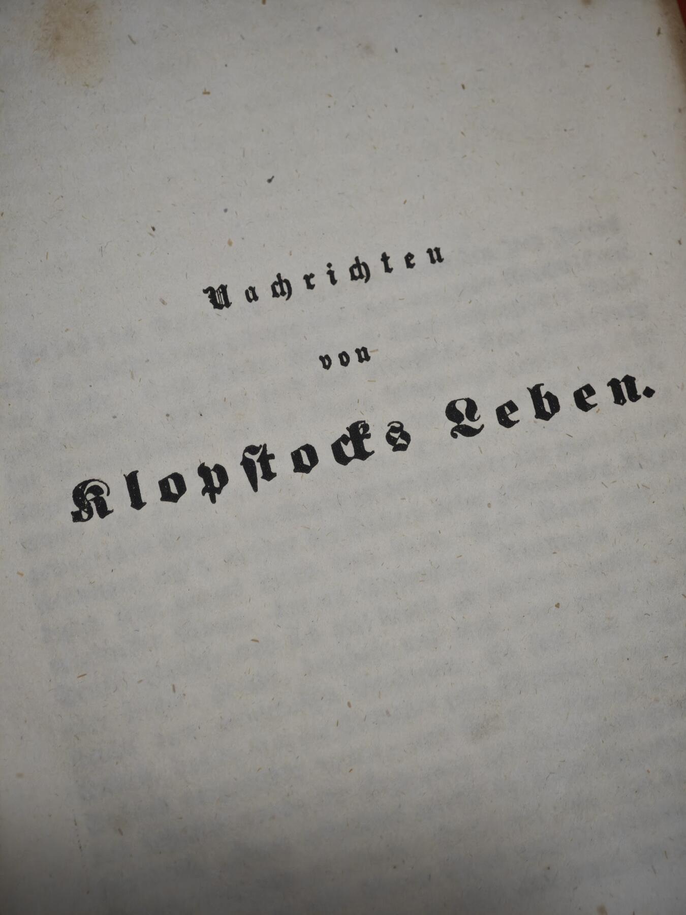 橙子收藏第五期 弗里德里希·戈特利布·克洛普施托克《全集1.2》（1854年版   收藏家签名版  这是一套19世纪德国经典文学珍本，为德国启蒙运动时期伟大诗人弗里德里希·戈特利布·克洛普施托克（Friedrich Gottlieb Klopstock，1724–1803，1854年由莱比锡出版社出版，是研究德国文学与宗教史诗传统的珍贵实物。