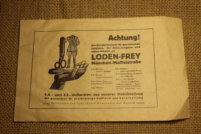 2026.3.14德系主题拍卖 - 德三SS制服裁缝店宣传广告页，年代久远纸张略有痕迹