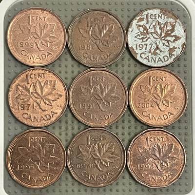 2026年第32场各国散币拍卖（总第182场） - 加拿大1分9枚