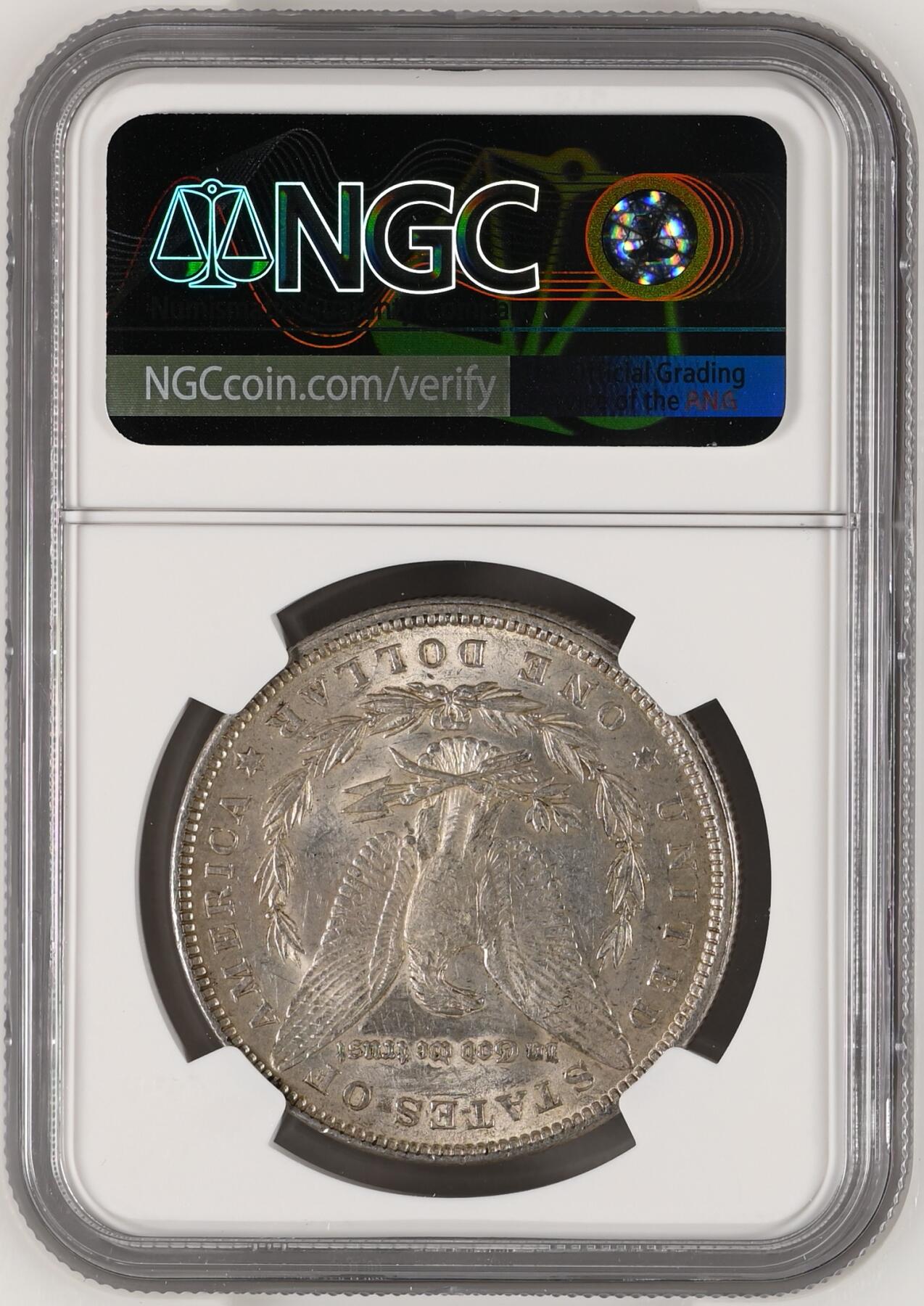 抚柳草堂-第十五期章牌钱币  奖章勋章限时免佣 满百包邮 放漏专场 1880美国摩根1美元大银币 Ngc unc 细节在线光感不错