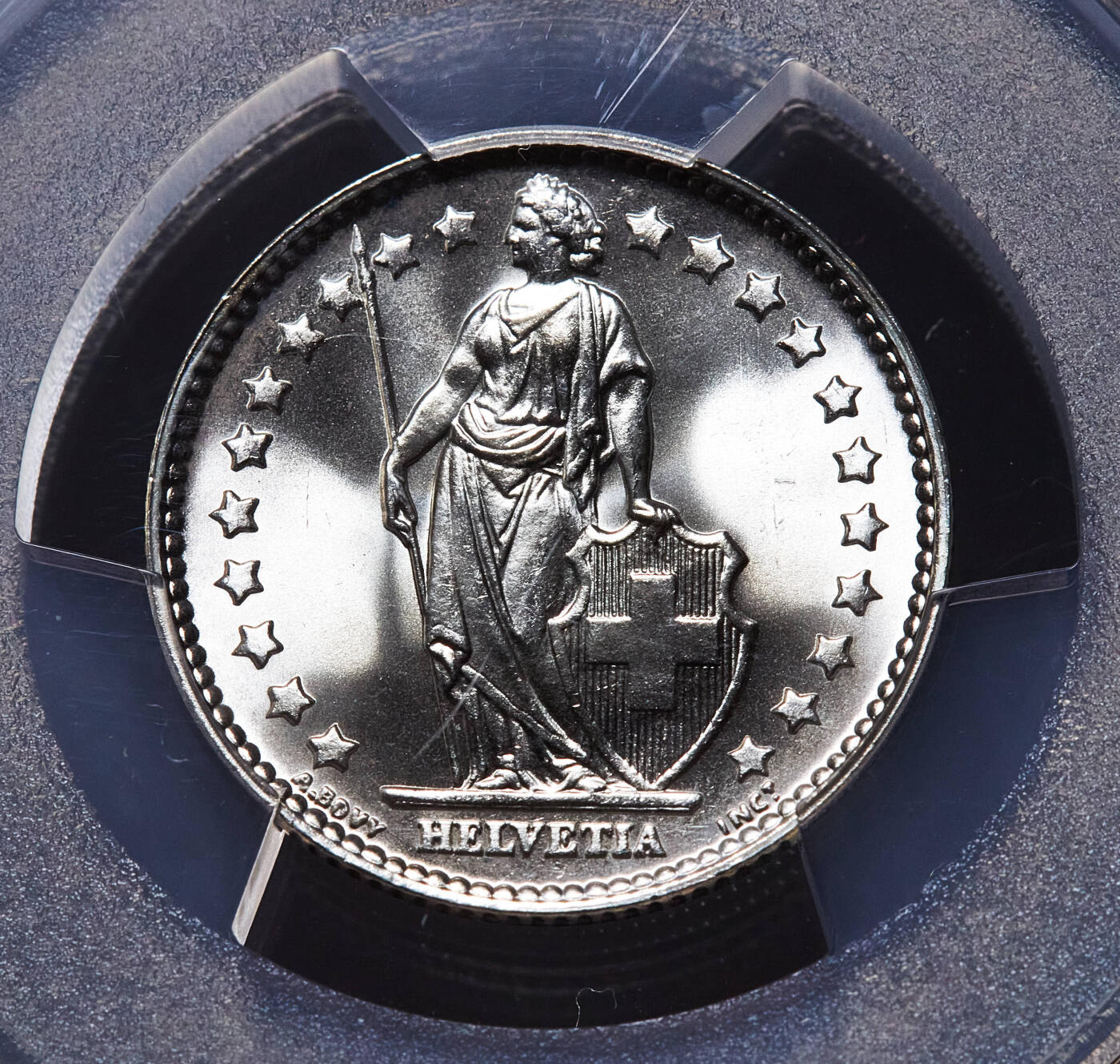 【俄甄集藏】2026年(049)03-18星期三 晚 19:30 全场包邮 瑞士1964-1966年1/2、1、2法郎银币高分3枚一组，PCGS MS67，顶级转光品相