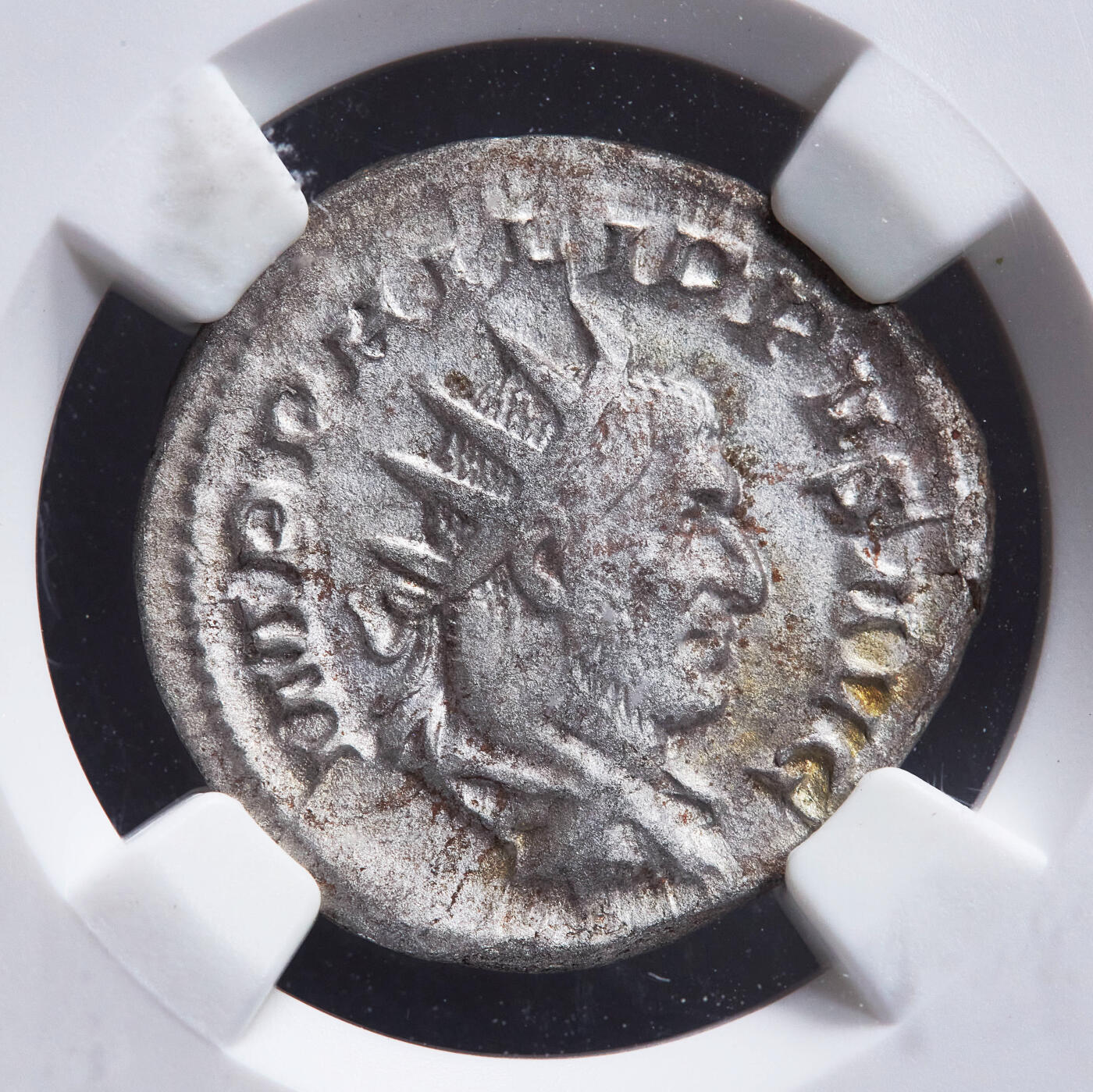 【俄甄集藏】2026年(049)03-18星期三 晚 19:30 全场包邮 古罗马帝国公元248年菲利普一世纪念罗马城建城1000年双第纳尔雄鹿银币，NGC ChXF (Str 5/5, Sur 3/5)，正面菲利普桂冠头像，币文：最高统帅，菲利普·奥古斯都；背面背面雄鹿全身像，币文：百年大典，奥古斯都们