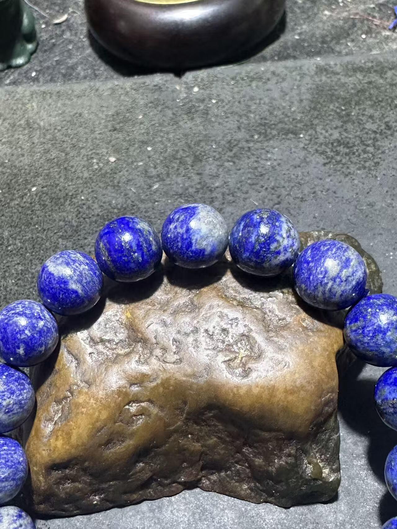 精美阿富汗老矿青金石手串一条