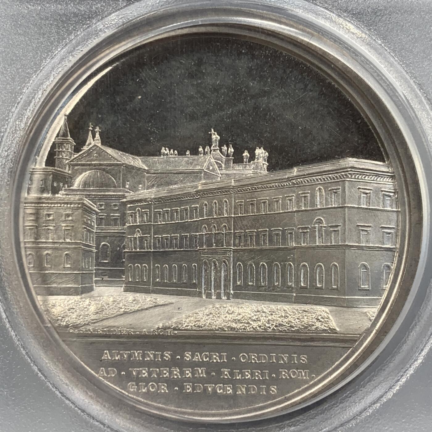 掌中浮雕-藏着的欧洲第054场 PCGS SP65 :  梵蒂冈教皇庇护十世/教皇神学院就职银章，44mm