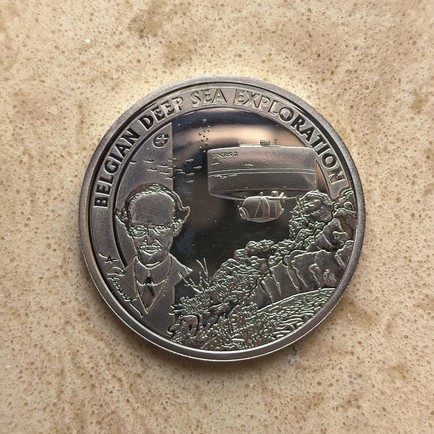 道一币馆币章第一百六十八场 原盒证 比利时2011年比利时深海勘探10欧元精制银币 