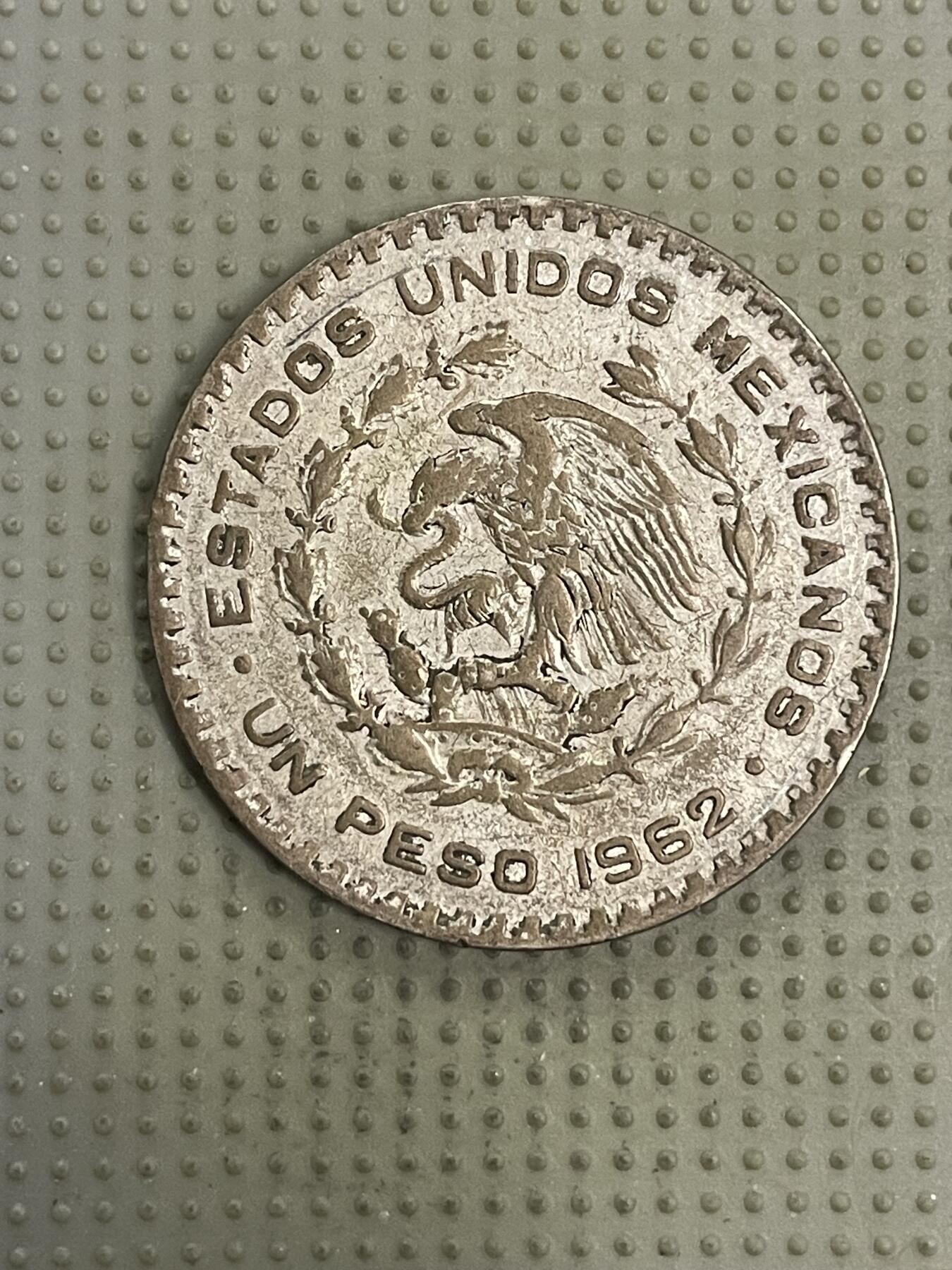 2026年第32场各国散币拍卖（总第182场） 墨西哥1962年1比索低银币