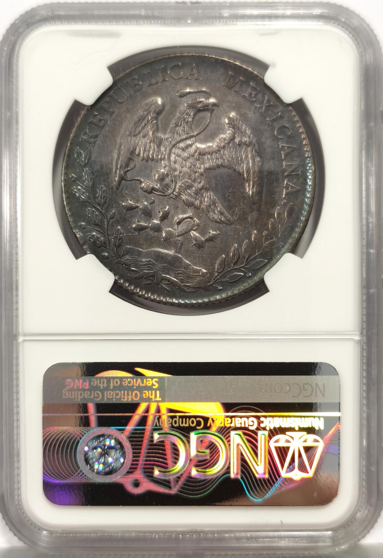 博洋堂世界钱币拍卖第164期（全场包邮） NGC AU 墨西哥1893年Do ND版花边鹰洋 五彩好品