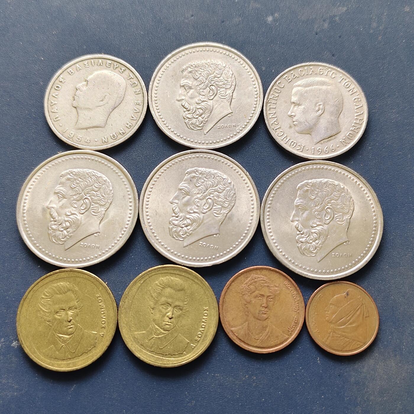 【全场包邮】纯粹捡漏拍510场 希腊各年份散币10枚一组