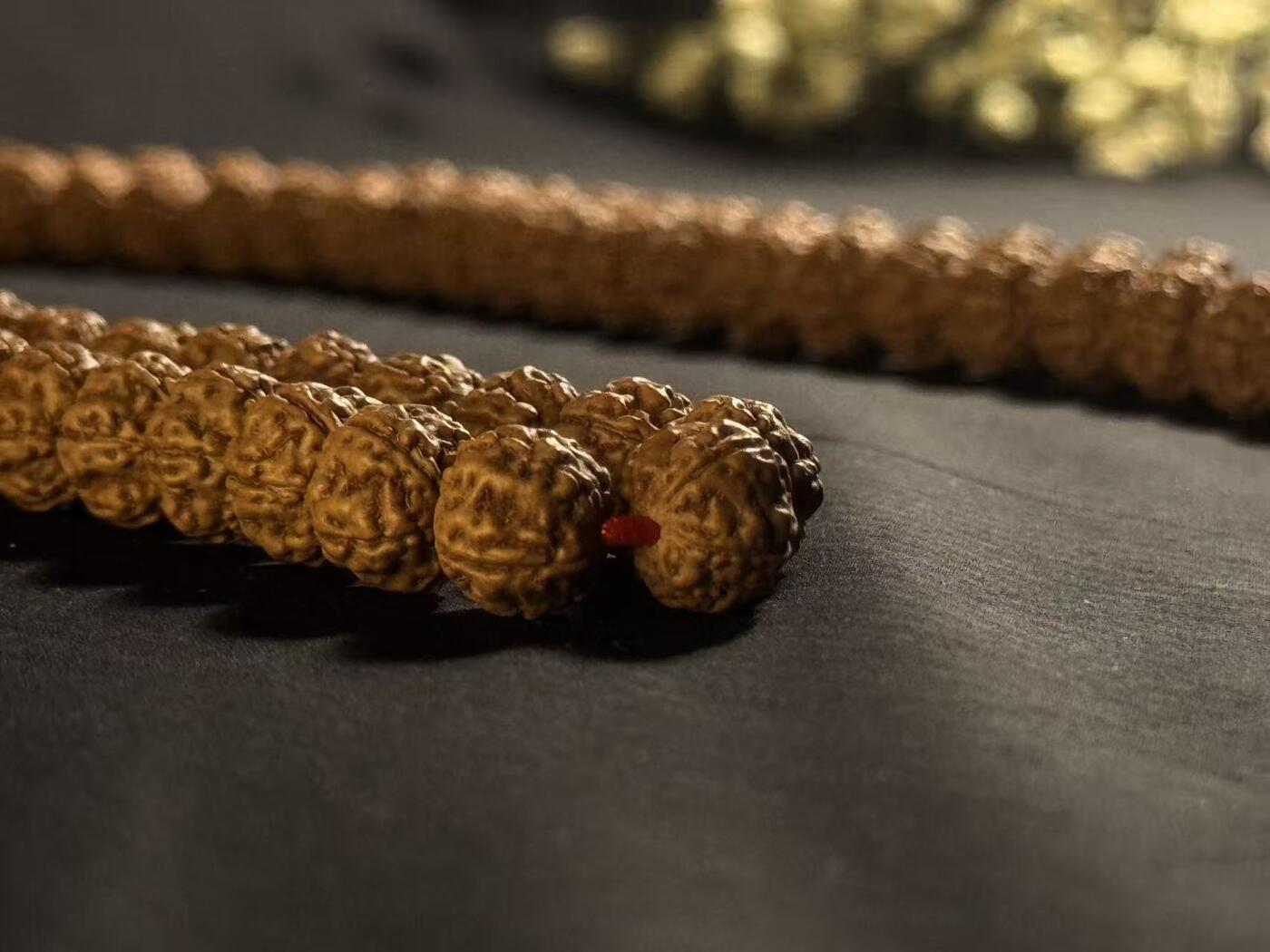 零元拍：盘龙纹 金刚长串佛珠，约9.7/8.5MM