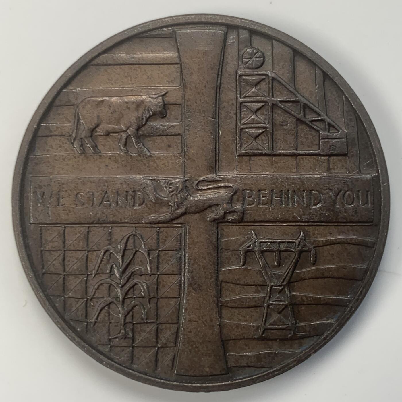 掌中浮雕-藏着的欧洲第054场 1965年罗德西亚独立纪念铜章，38mm