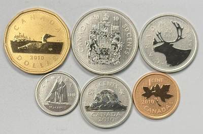 S&S Numismatic世界钱币-拍卖 第122期  - 加拿大2010年 磨砂板 6枚套币