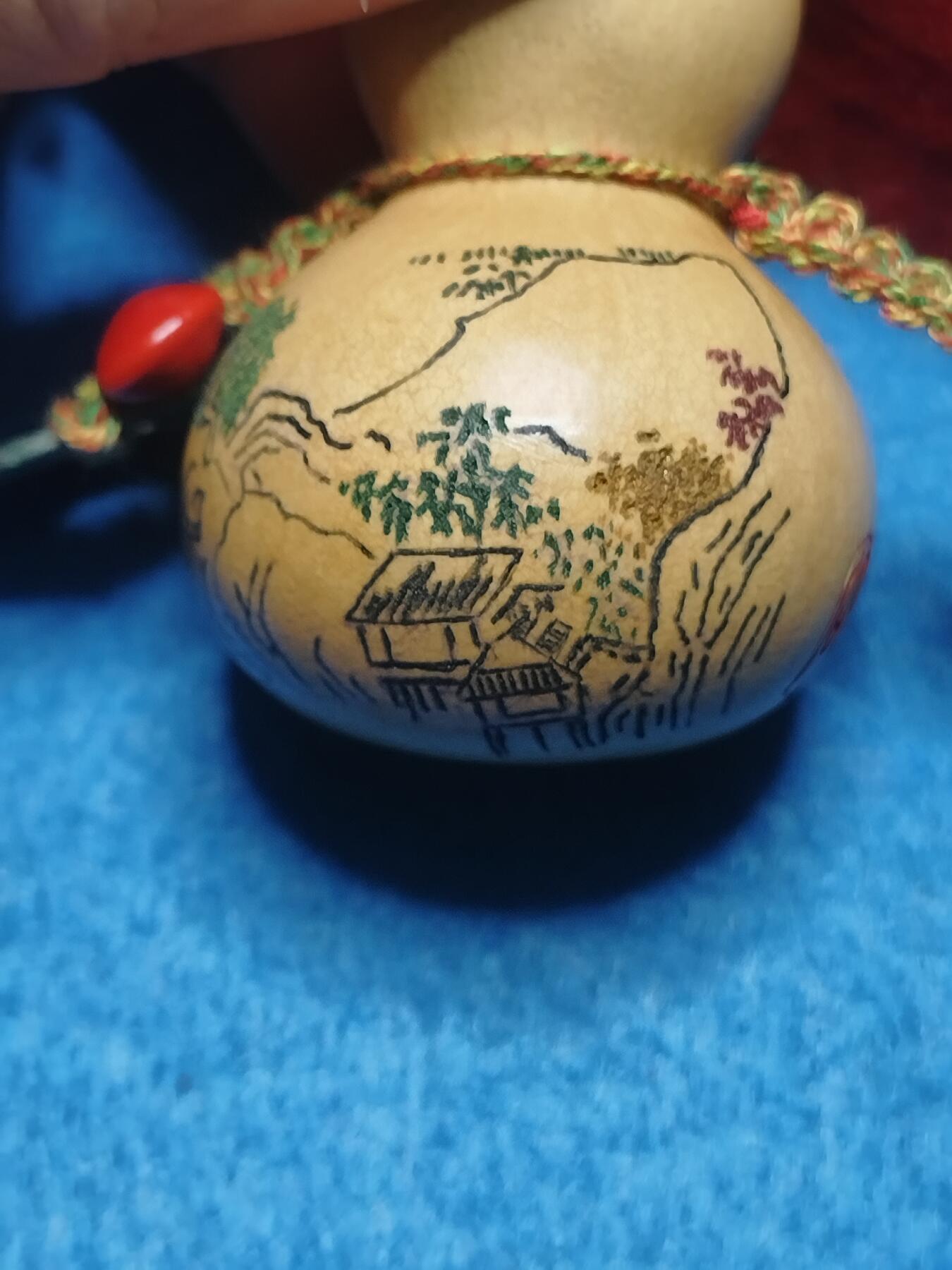 针刻山水 · 福禄葫芦挂饰