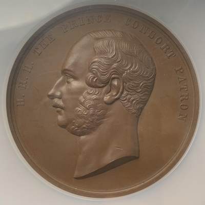 掌中浮雕-藏着的欧洲第054场 - NGC MS64 : 1853年英国皇家摄影协会铜章，63mm