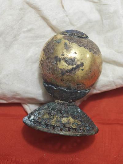 橙子收藏第五期 - 清代官员铜鎏金福寿纹镂空帽顶 ，是清代冠服制度与吉祥文化的实物见证