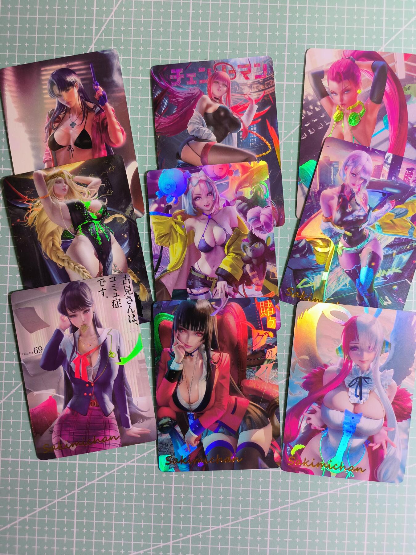 C先生卡牌 第24期  零抽层收拍品，送拍加微私聊 【彩闪】燎原卡牌《ACG系列》单期全套9张