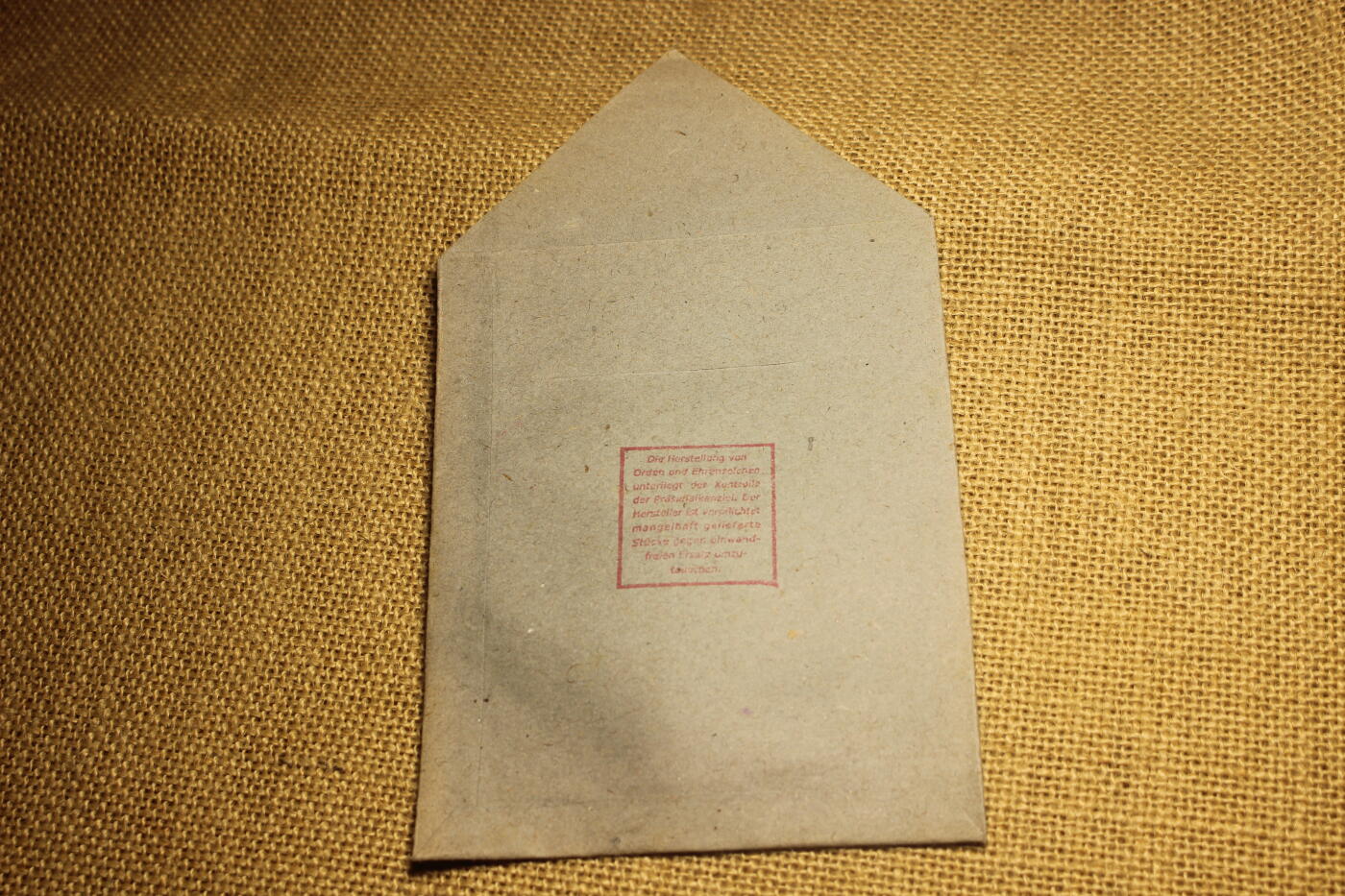 2026.3.14德系主题拍卖 德三二铁纸袋，库存品相，年代久远纸张略有痕迹