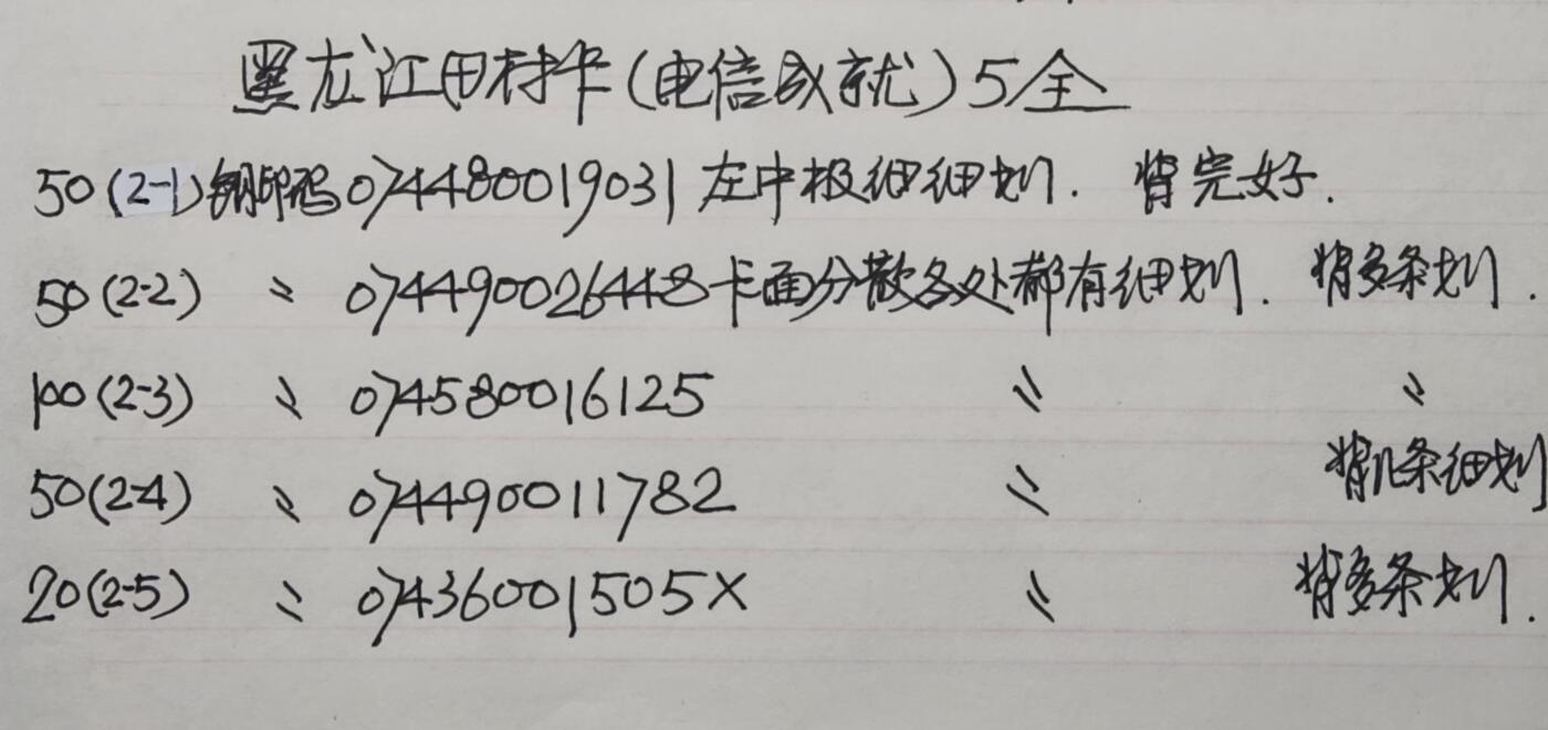 公藏第62期裸卡拍卖