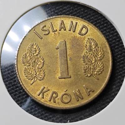 KK钱币收藏小铺   第405期 2月预留时间 周末发货 - 1961冰岛1克朗