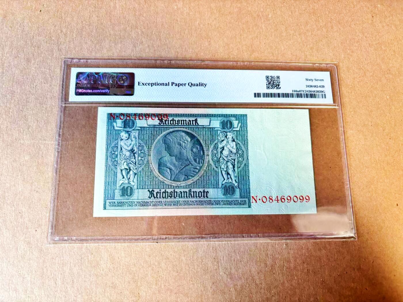 【Blue Auction】世界纸币精拍第793期——18级TOP拍卖/信誉/品质/专业/高效💫 德国 1929年10马克 PMG67EPQ 