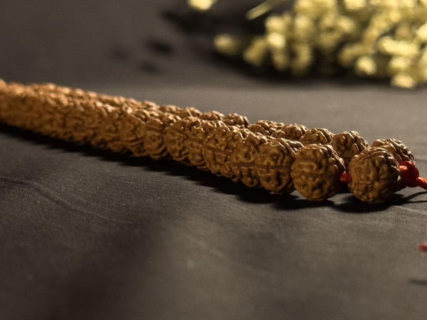 零元拍：盘龙纹 金刚长串佛珠，约9.7/8.5MM