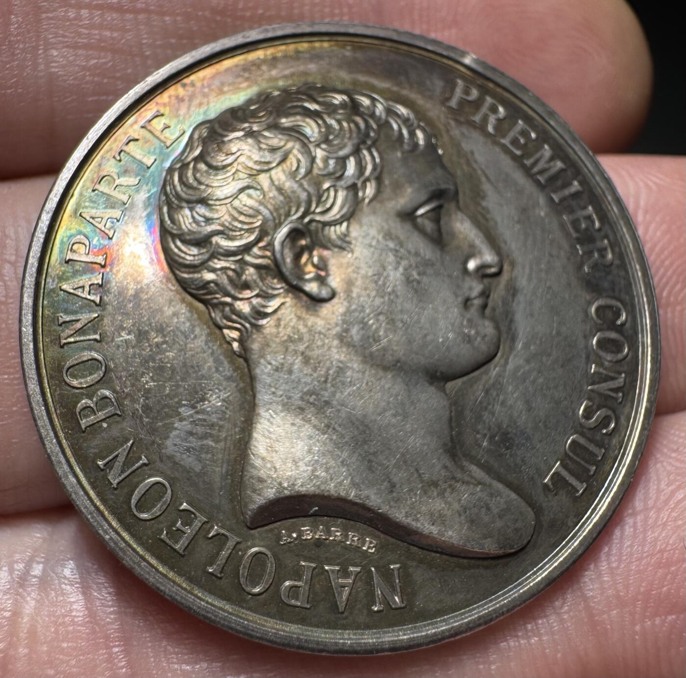 1840年法国执政官拿破仑一世头像银章