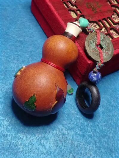 掐丝珐琅嵌螺钿葫芦挂饰 福禄平安车挂       