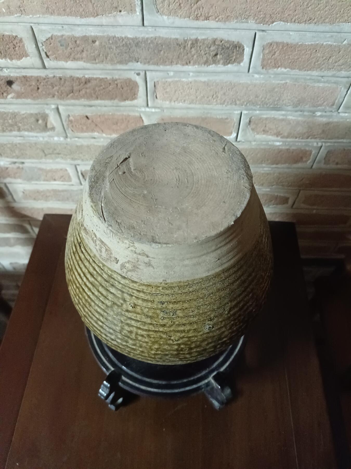 清代褐色釉双系罐