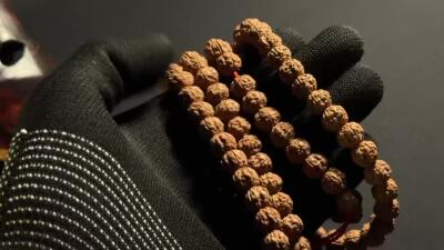 零元拍：盘龙纹 金刚长串佛珠，约9.7/8.5MM