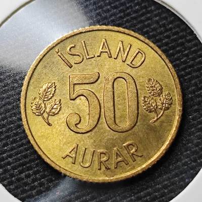 KK钱币收藏小铺   第405期 2月预留时间 周末发货 - 1971冰岛50奥拉