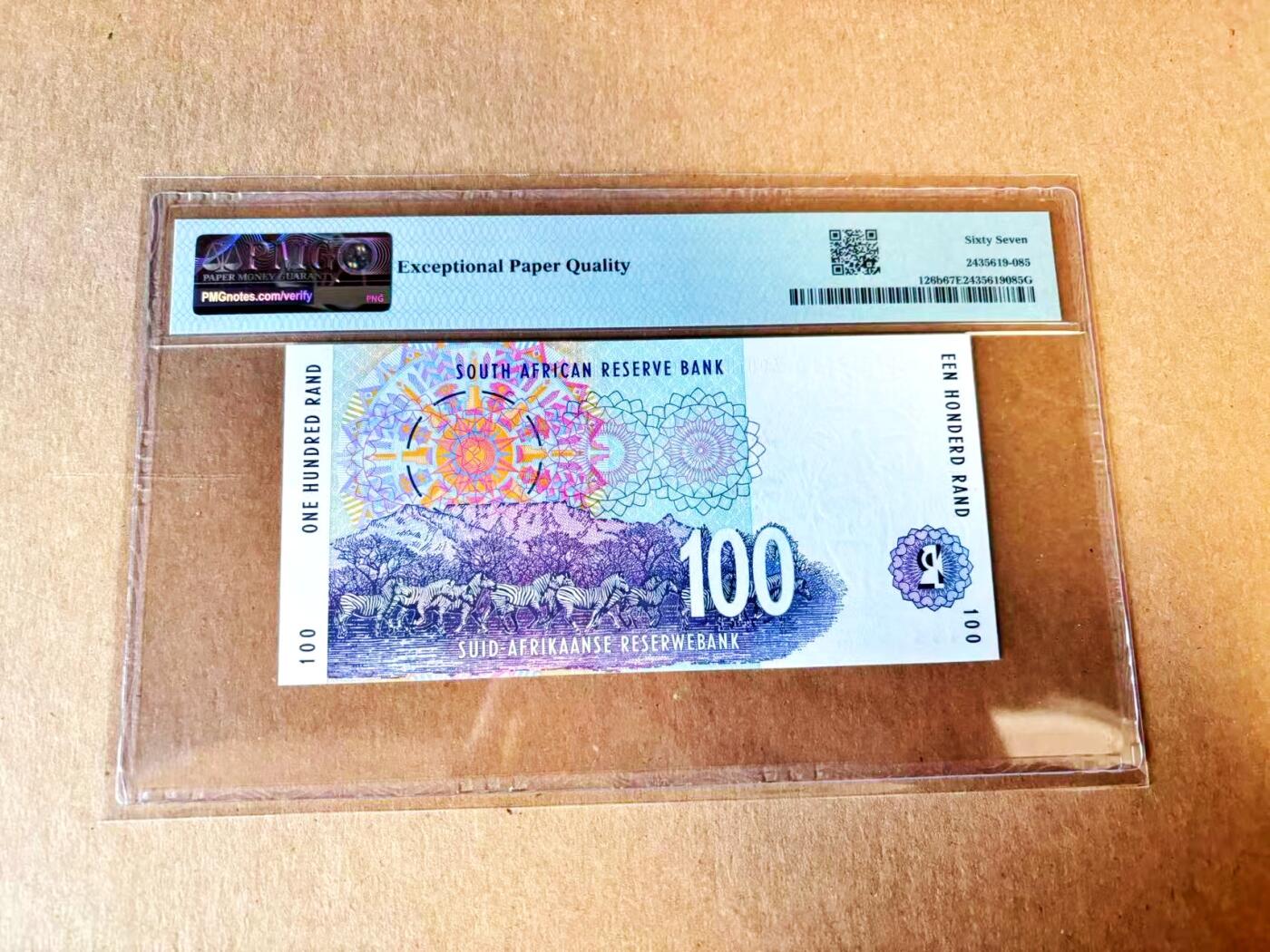 【Blue Auction】世界纸币精拍第793期——18级TOP拍卖/信誉/品质/专业/高效💫 【AAD首发冠】南非 1999年100兰特  PMG67EPQ