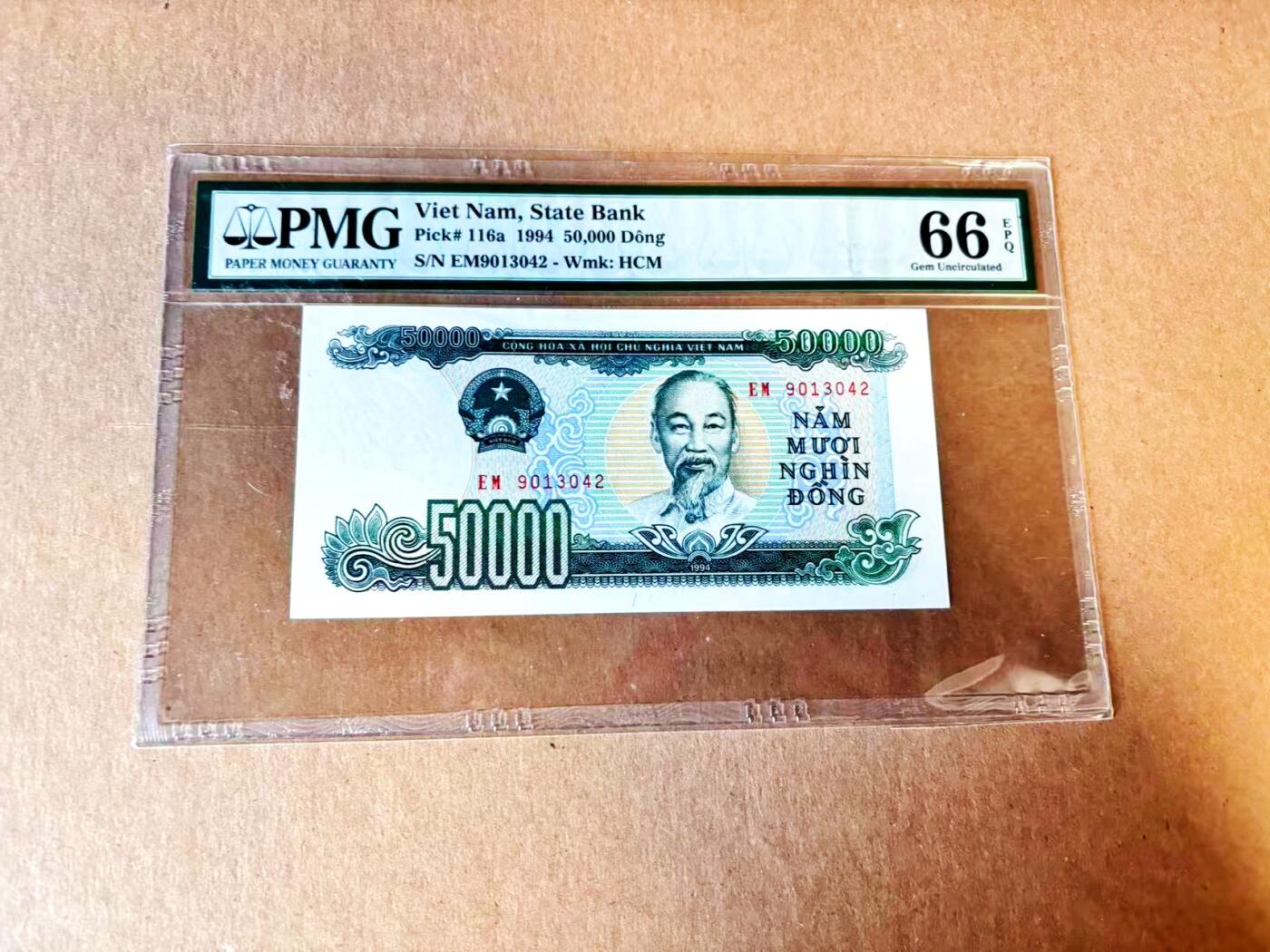 【Blue Auction】世界纸币精拍第793期——18级TOP拍卖/信誉/品质/专业/高效💫 越南 1994年5万盾 PMG66EPQ 