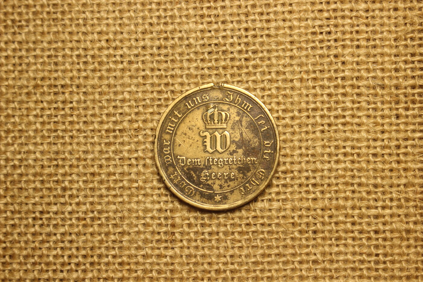 2026.3.14德系主题拍卖 普法战争纪念章，附侧边铭，取材自缴获火炮，经过原主人抛光打磨