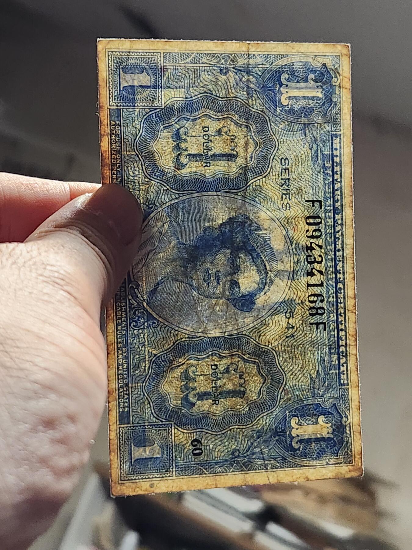 3月10号晚上8点 外国纸币自动截拍第36场 美国军票1元 541系列 原票