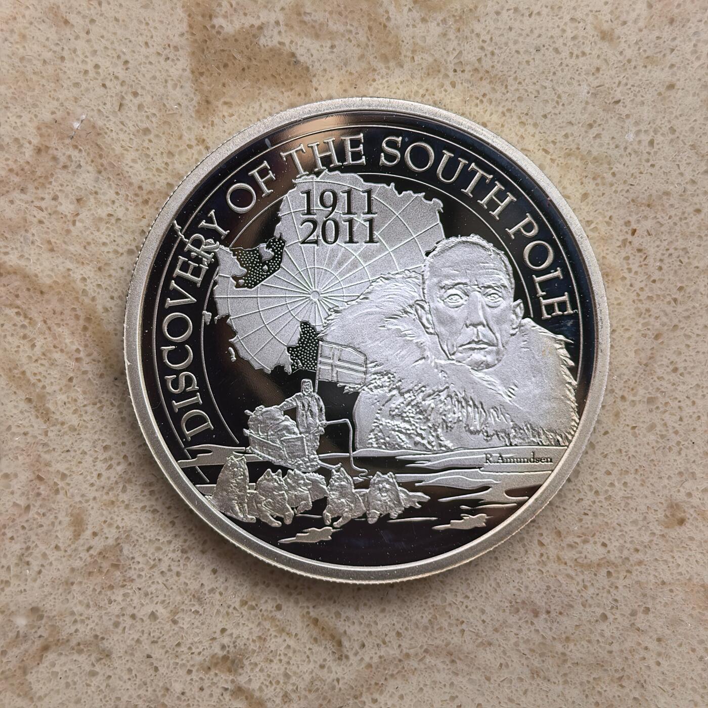 道一币馆币章第一百六十八场 原盒证 比利时2011年比利时号”南极洲探险百年10欧元精制银币