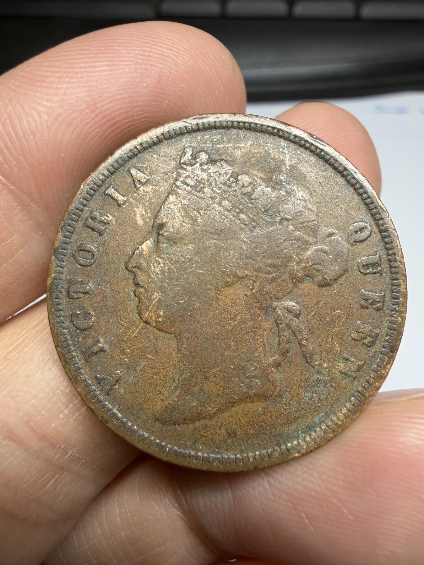 2026年集古藏今外币拍卖第三期-第2场—（总第312拍），可以寄存60天，满160元包邮。 1872年海峡女王一分铜币