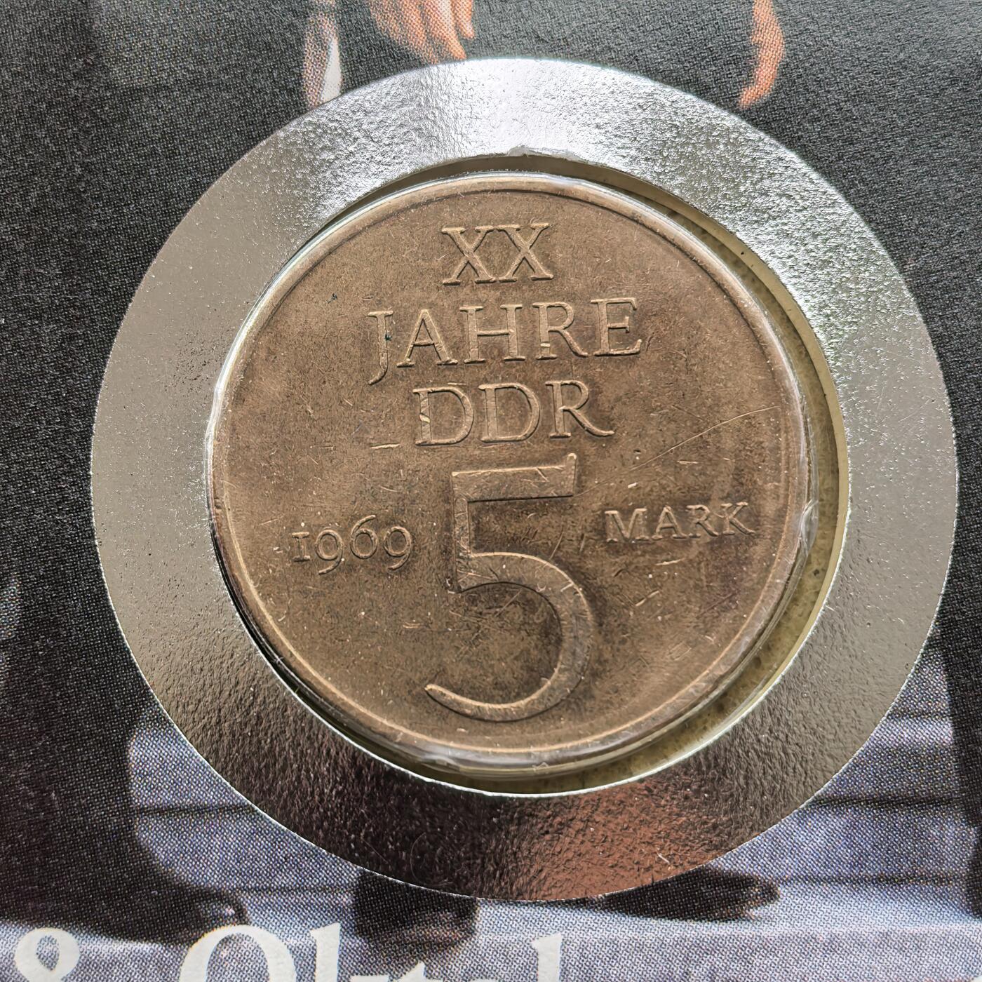 道一币馆币章第一百六十八场 邮币封 民主德国1969年5马克铜币