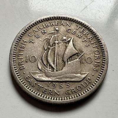 🌹外币初藏🌹🐯2026年第27场   每周二四六晚8️⃣点 接代拍 - 英属加勒比 1955年10分