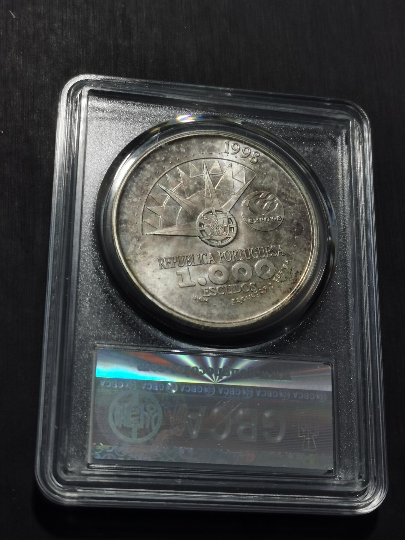 天下钱庄专场欢迎参拍 葡萄牙1000埃斯库多银币