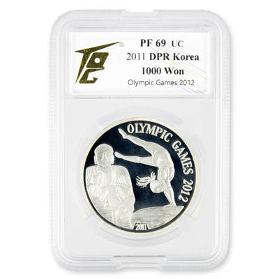 2011年朝鲜-纪念2012年奥林匹克运动会20g999纯银纪念币大同门版TQG评级PF69 - 2011年朝鲜-纪念2012年奥林匹克运动会20g999纯银纪念币大同门版TQG评级PF69