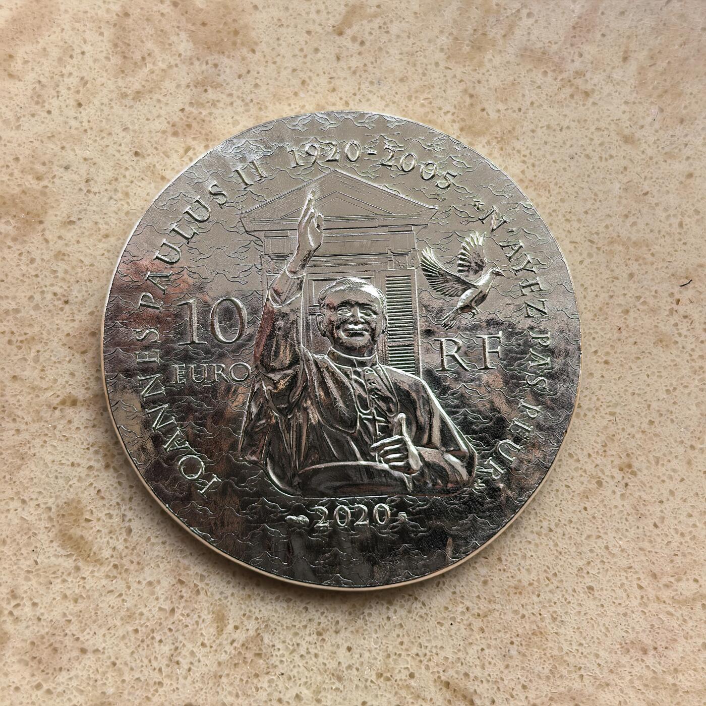 道一币馆币章第一百六十八场 原盒证 法国2020年历史上的女英雄-修女艾曼纽10欧元复古银币 22.2g 900s 2000