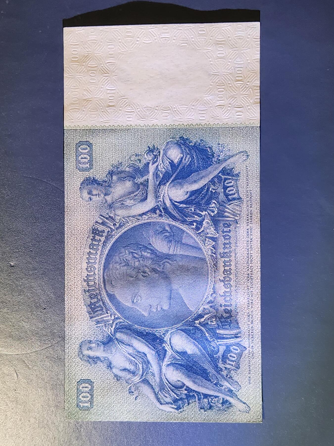 3月10号晚上8点 外国纸币自动截拍第36场 608德国100新品原票