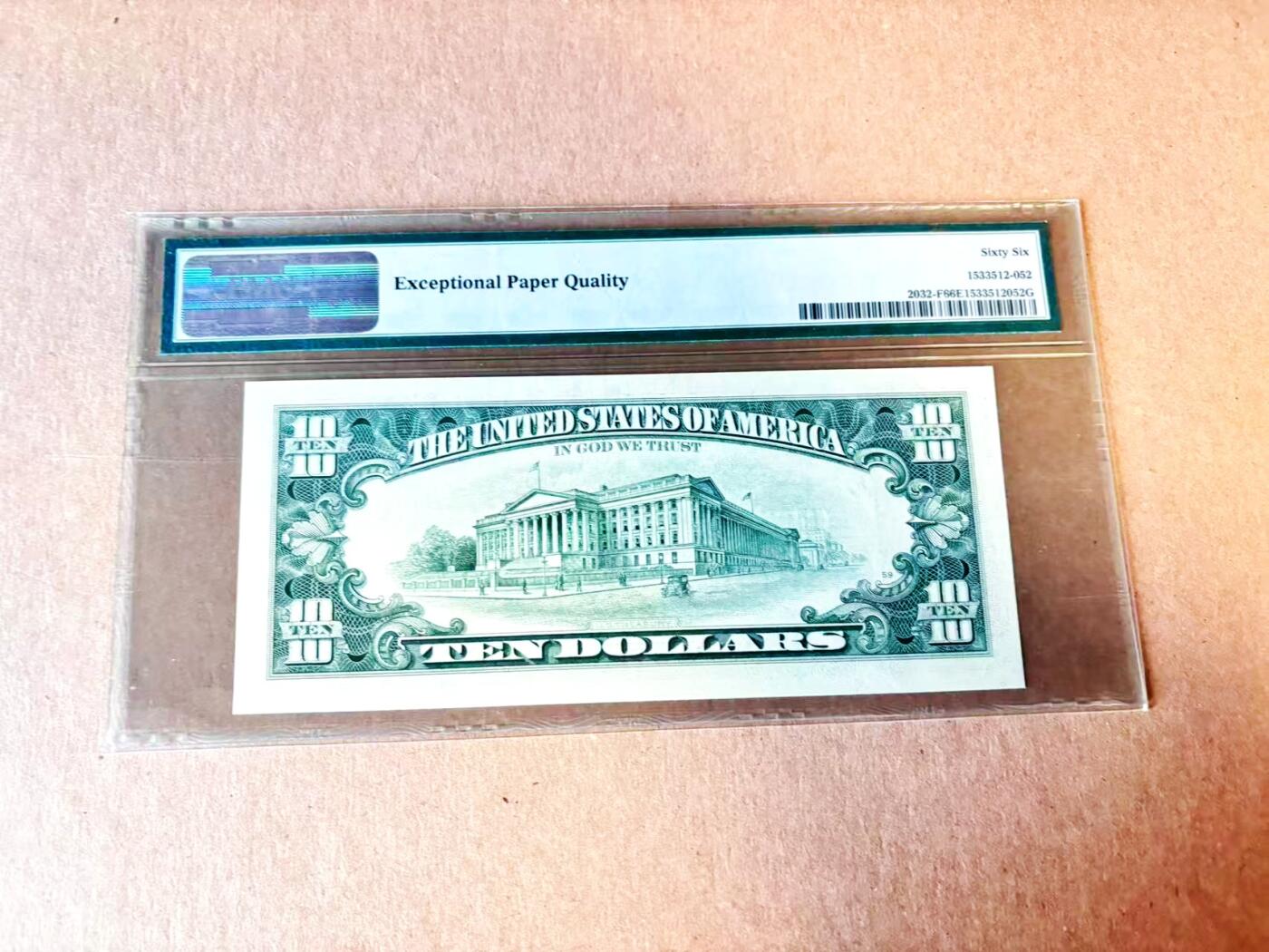 【Blue Auction】世界纸币精拍第793期——18级TOP拍卖/信誉/品质/专业/高效💫 美国 1995年10美金 PMG66EPQ 