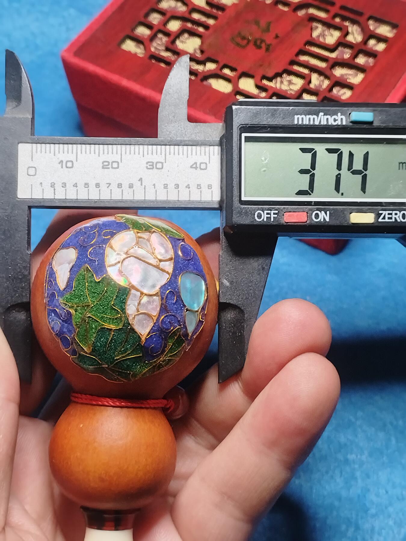 掐丝珐琅嵌螺钿葫芦挂饰 福禄平安车挂       