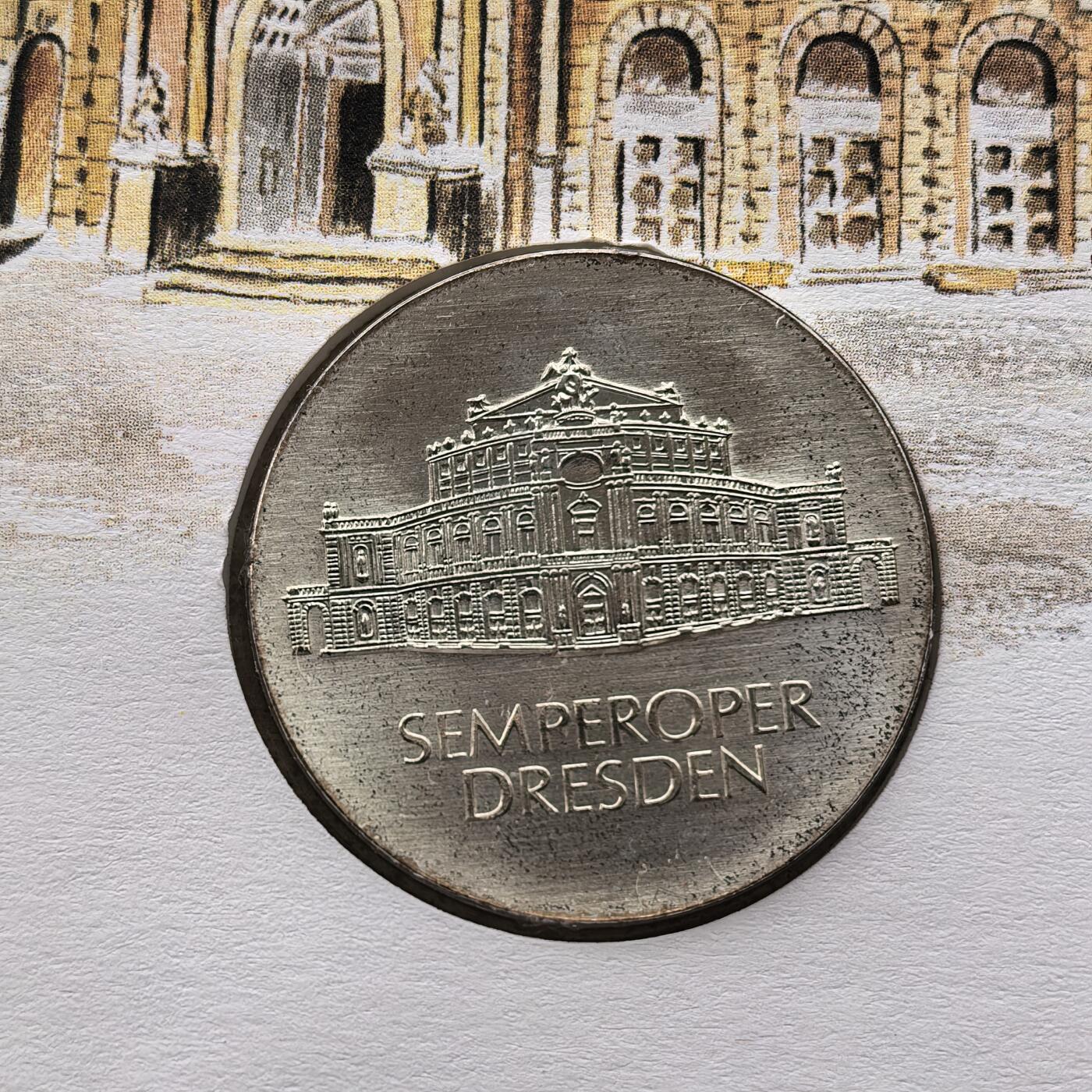 道一币馆币章第一百六十八场 邮币封 民主德国1985年德累斯顿歌剧院重新开放10马克银币 15.5g 625s 55000