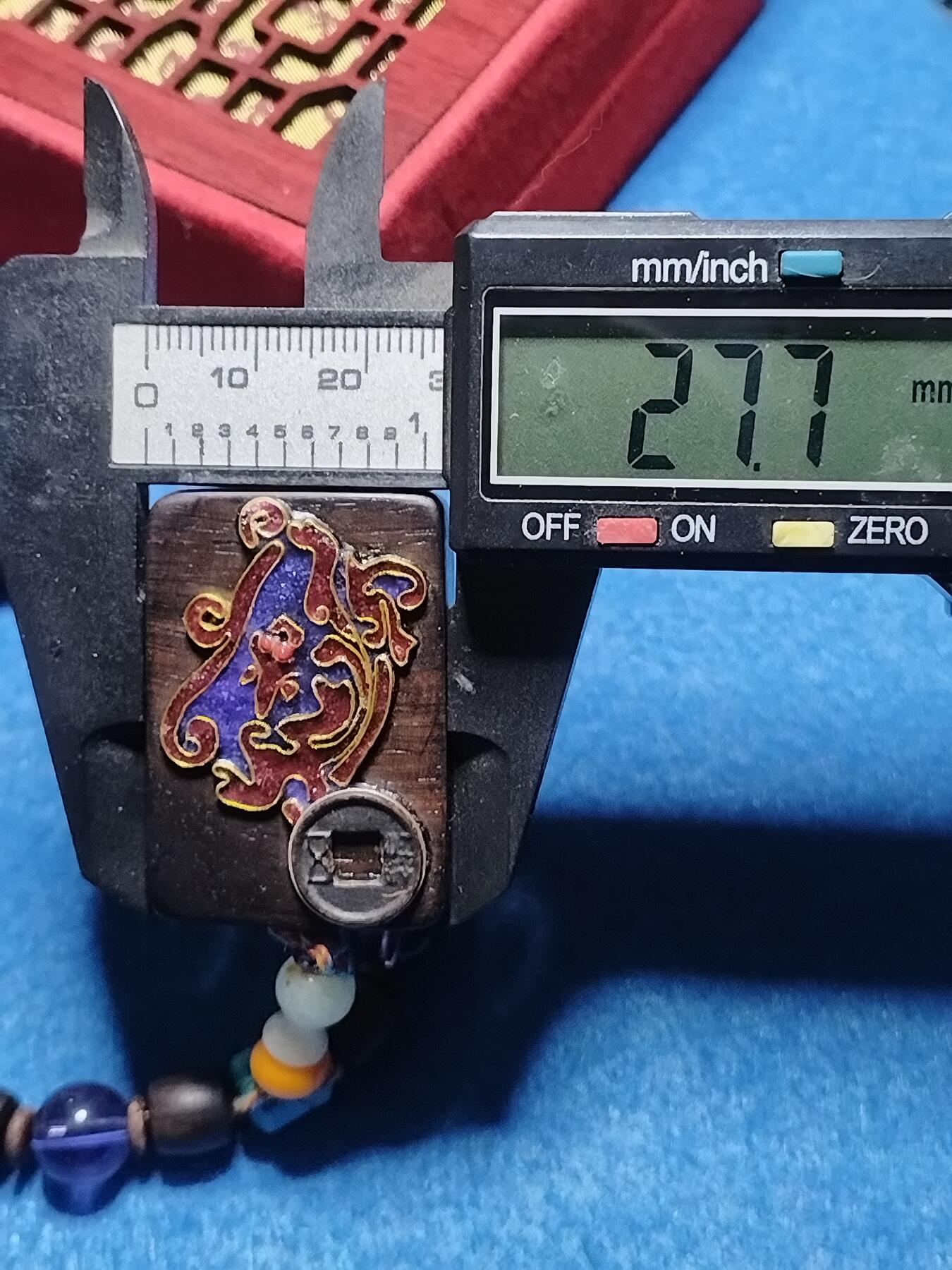 把古韵和福气戴在腕间黑檀木掐丝平安牌   