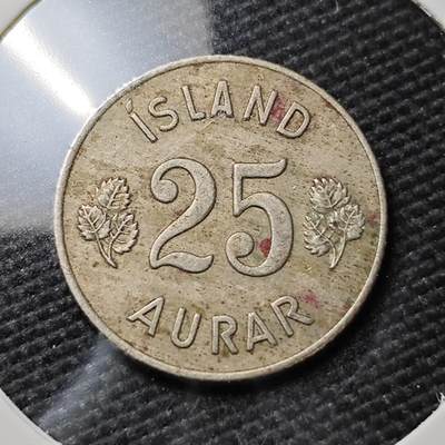 KK钱币收藏小铺   第405期 2月预留时间 周末发货 -  1963冰岛25奥拉