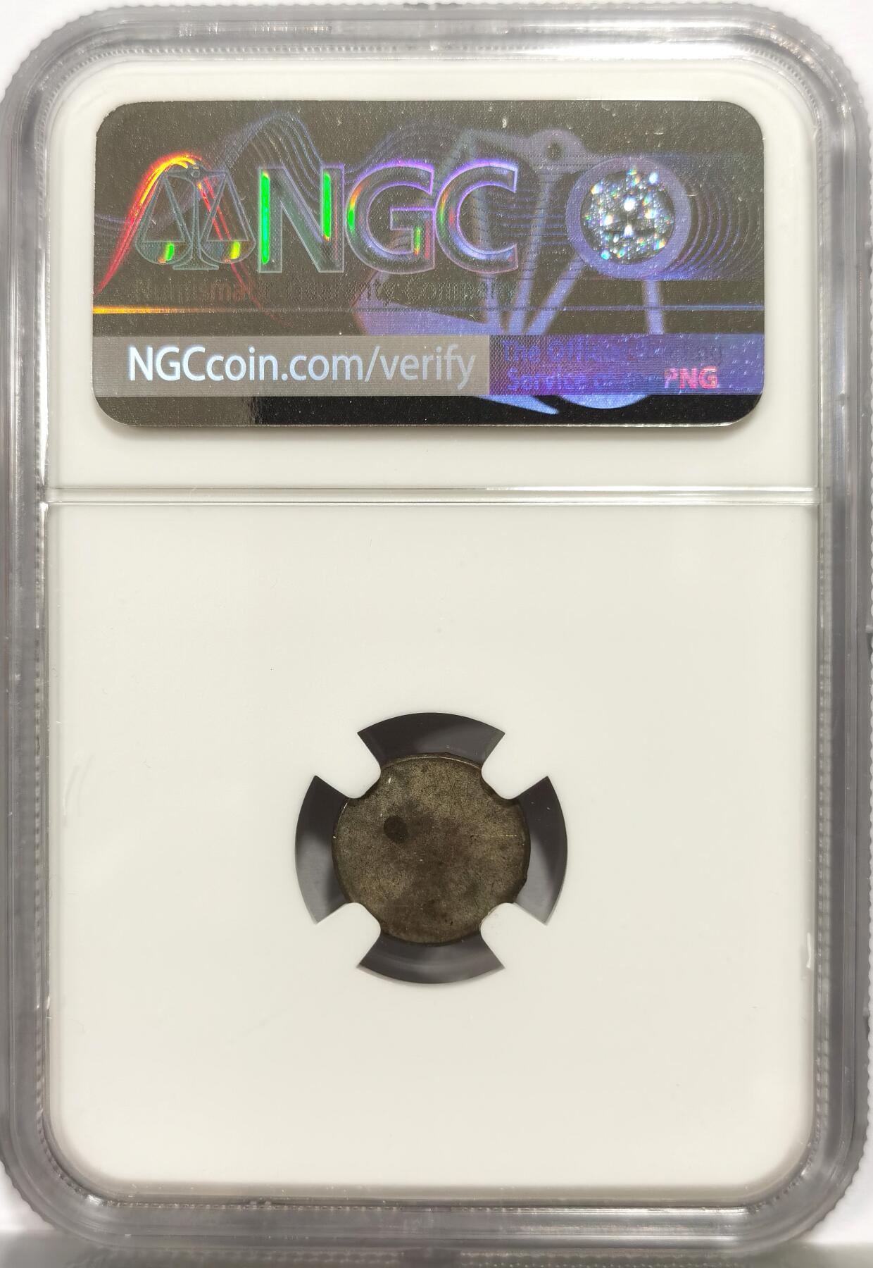 博洋堂世界钱币拍卖第164期（全场包邮） NGC AU58 柬埔寨1600-1860年神鸟2PE银币，原光淡彩，打制上佳。