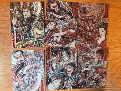 阳大大卡牌拍卖第104期（持续收拍品，周五晚上九点截拍，进群福利早知道） 【粗闪套】焱卡文化 彫仙西游 粗闪31张小全套 凑齐不易