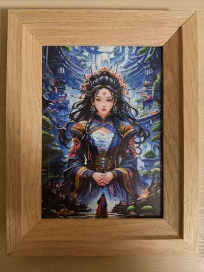 阳大大卡牌拍卖第104期（持续收拍品，周五晚上九点截拍，进群福利早知道） - 【原画】顶流画师 妖妖 苗寨姑娘 A6尺寸 充满东方幻想风格的数字绘画作品，画面精致、色彩浓郁