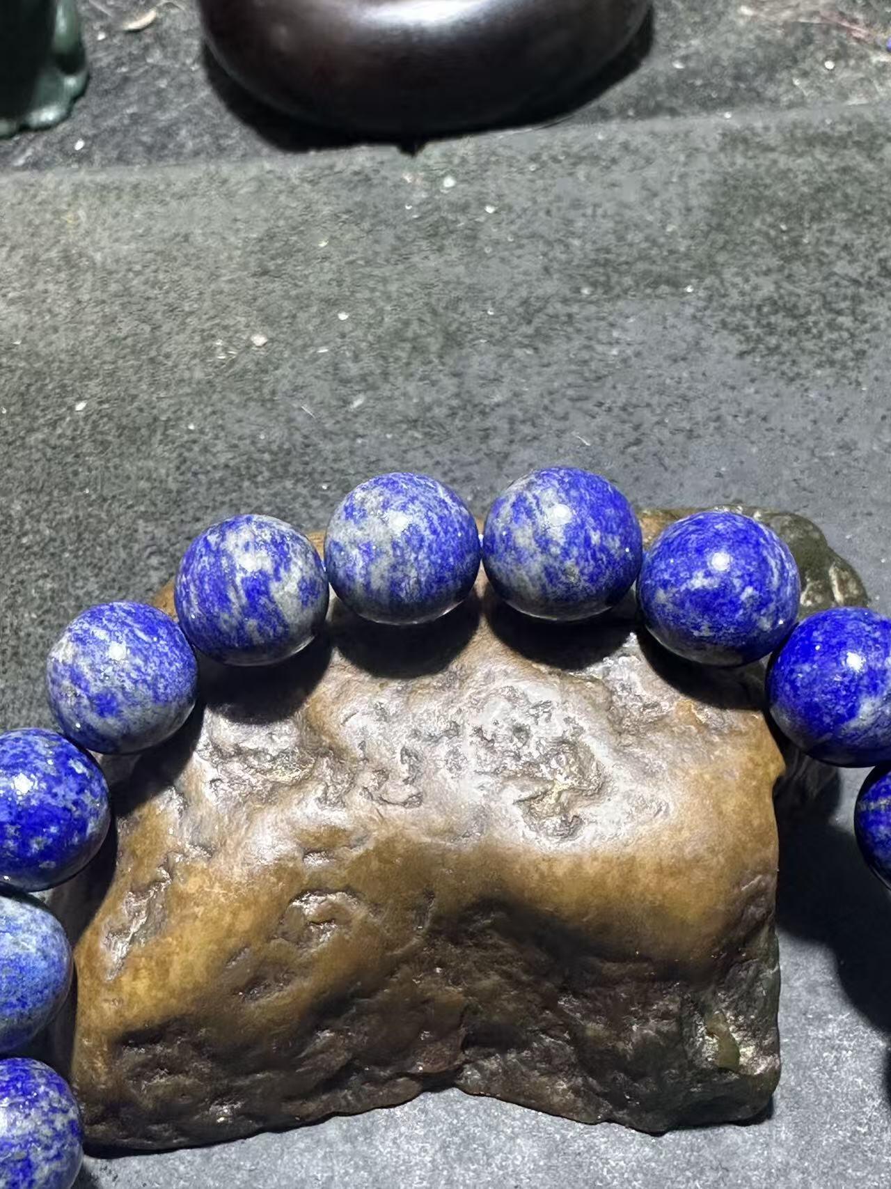 精美阿富汗老矿青金石手串一条